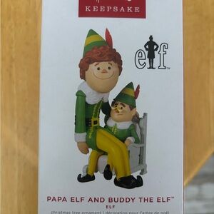 Hallmark Keepsake Papa Elf and Buddy the Elf Ornament